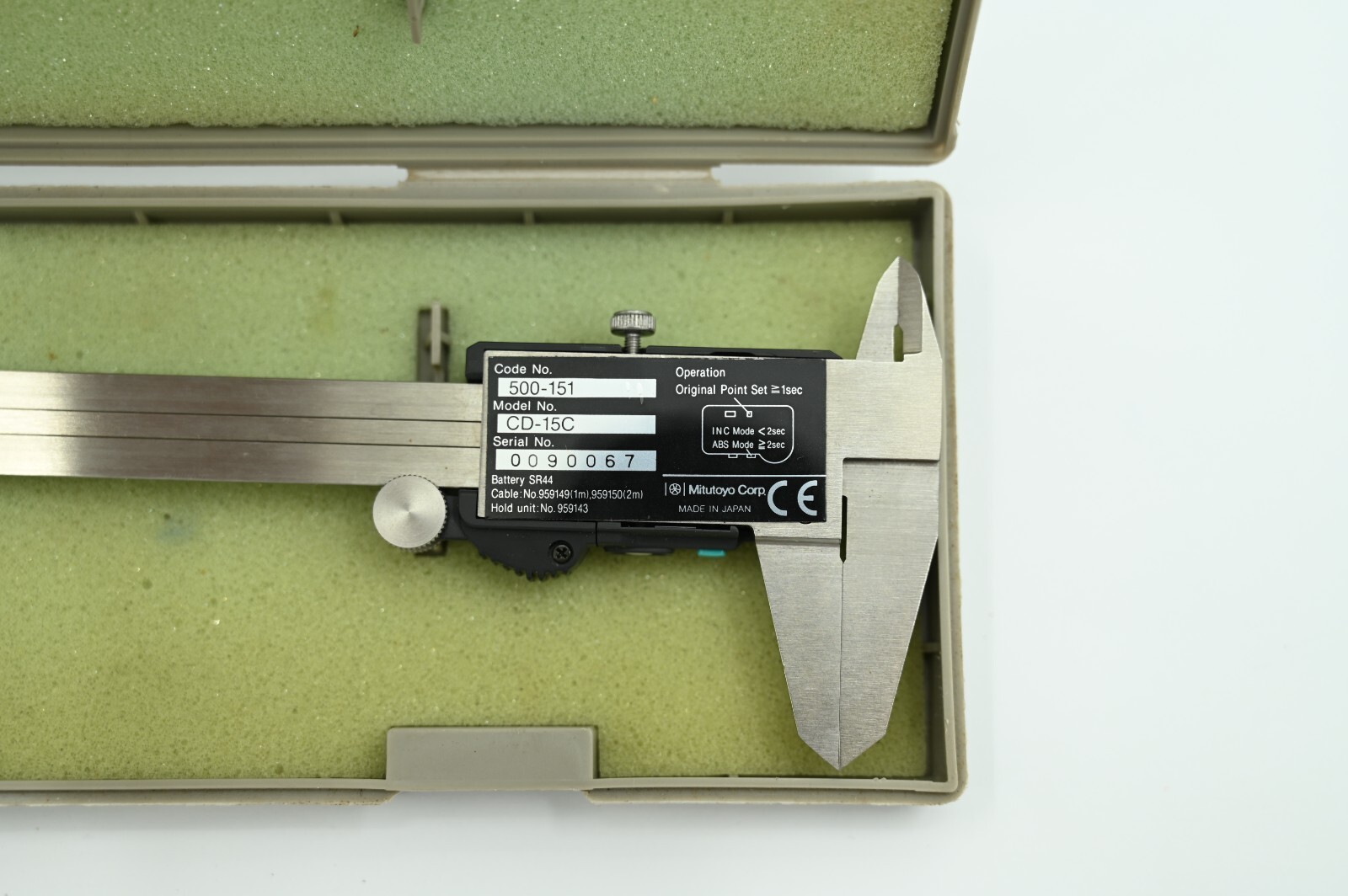 Mitutoyo Digital Caliper Standard ABS Digimatic Caliper CD-15C 500-151