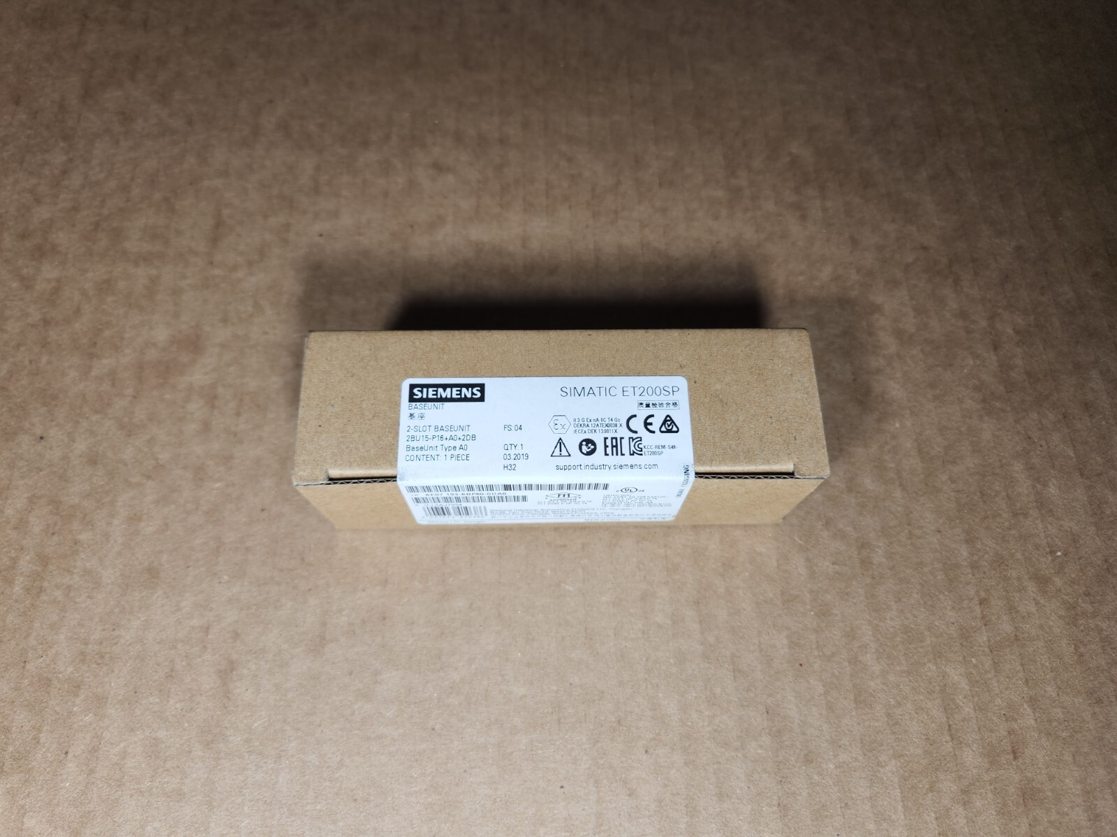 NEW Siemens 6ES7193-6BP60-0DA0 2-Slot Base Unit 6ES7 193-6BP60-0DA0