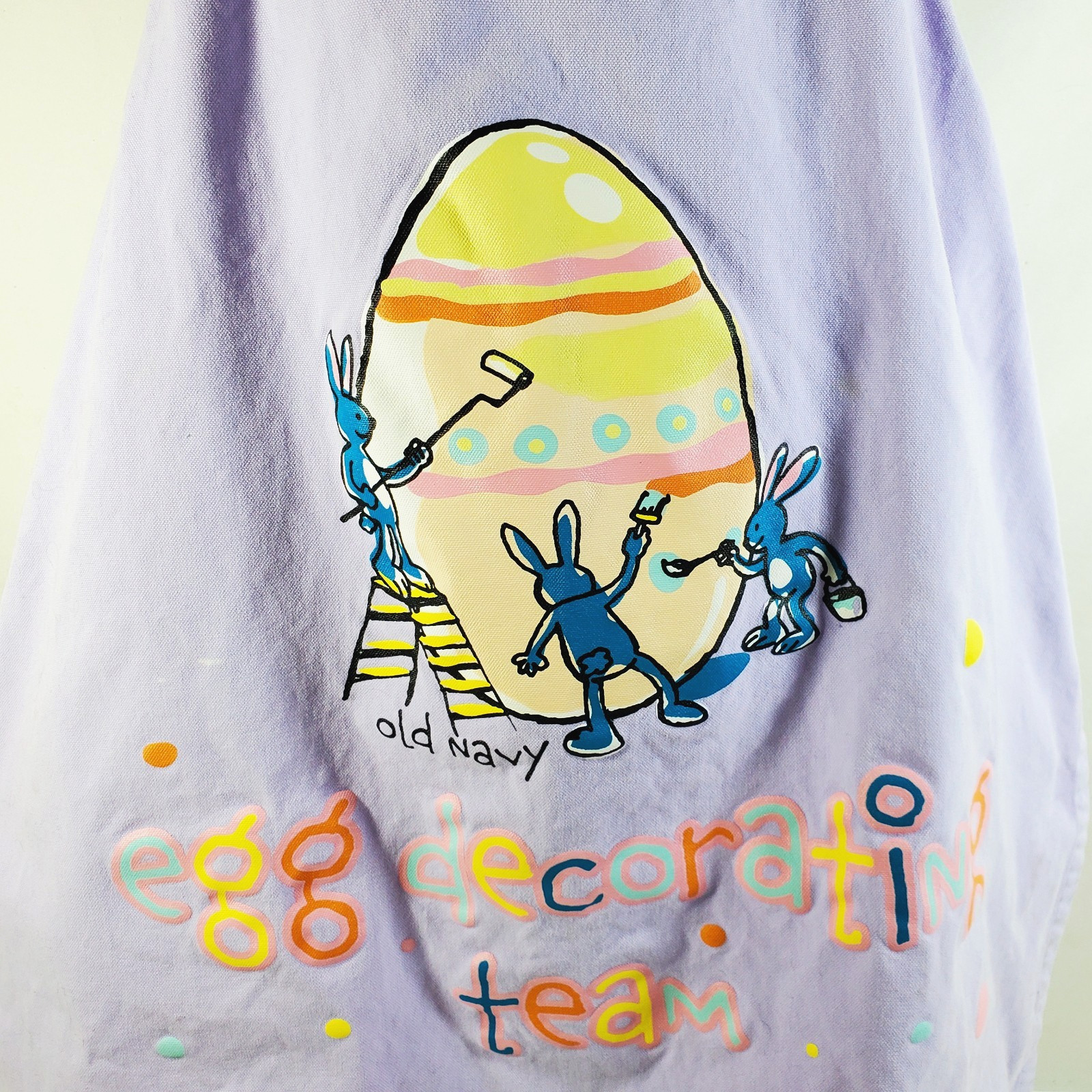 Old Navy Easter Egg Decorating Team Apron Purple Craft Cooking One Size