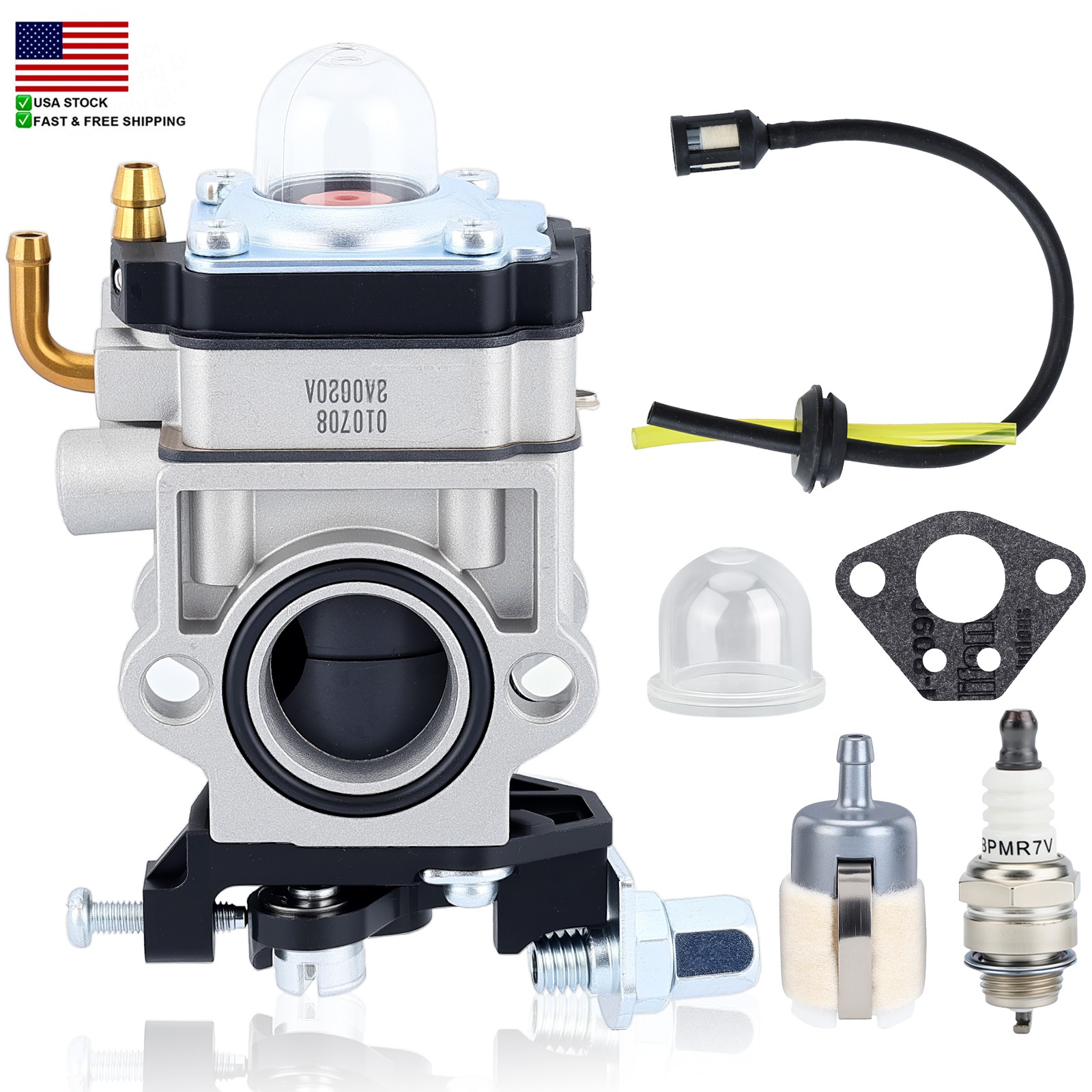 Fits 43cc Powermate PCV43 Tiller 2 Cycle Motor Carburetor W/ Fuel Line Filter