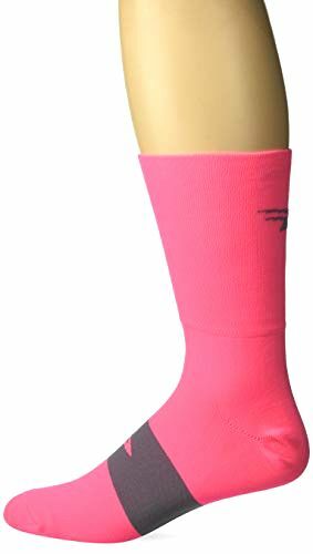 DEFEET SSSLFPK201 Slipstream SL Socks, Large/X-Large, Flamingo Pink/Gun Metal Gr