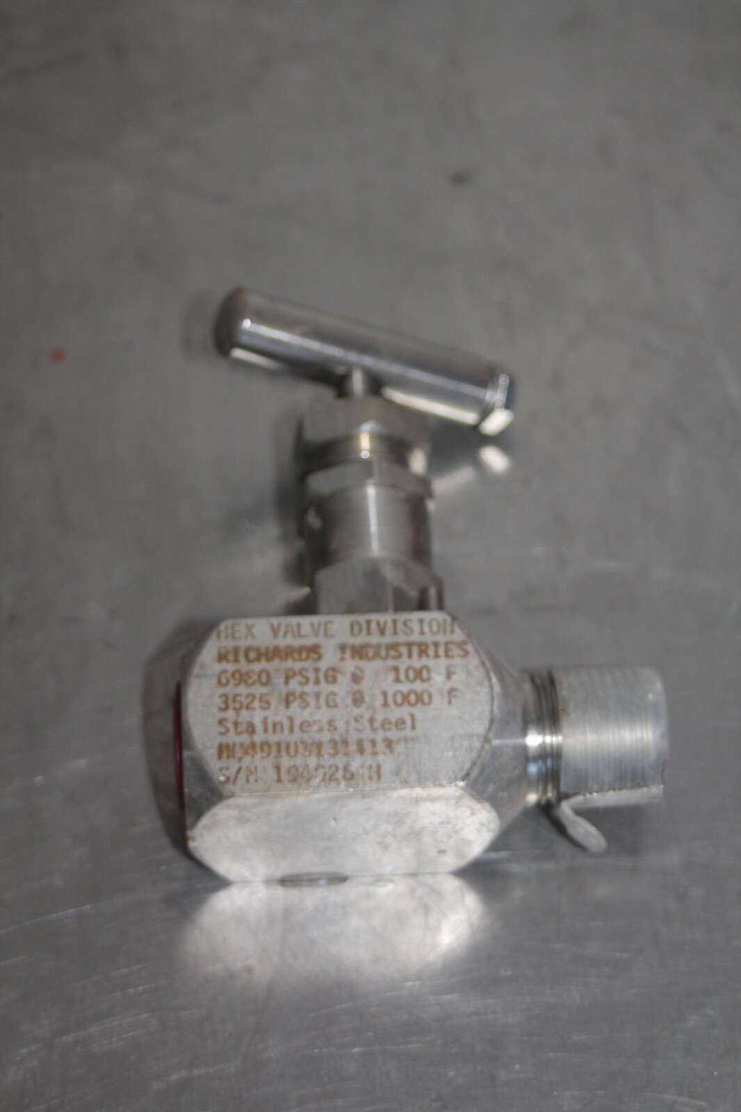 Richards Industries Hex Valve Division Needle H-491U3131413