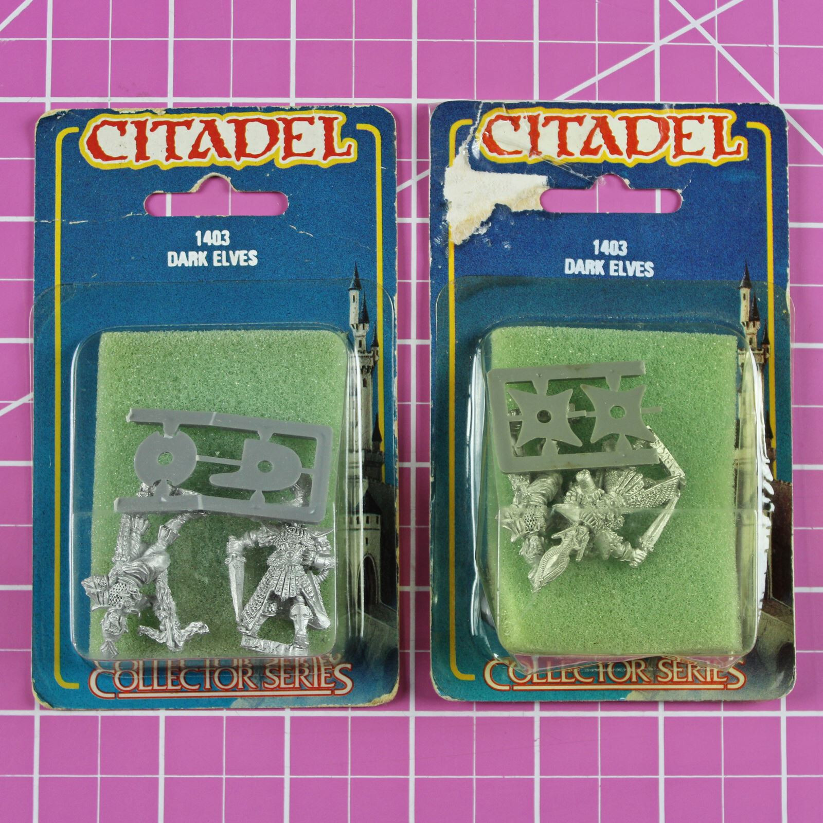 CLASSIC Warhammer Dark Elves (2 Packs!) Metal - Rare OOP Citadel Elf Crossbowmen