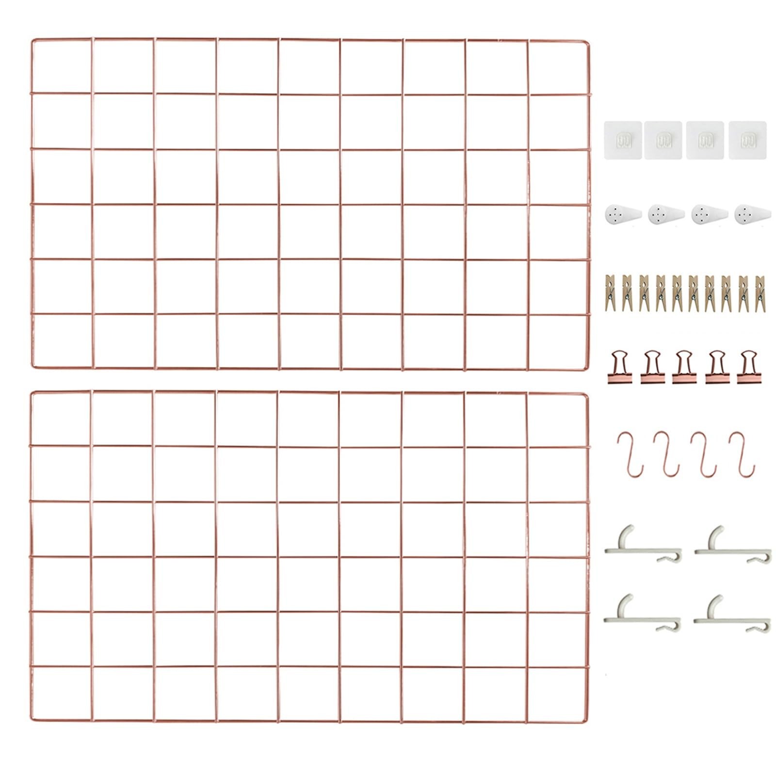 CIKLCIX Wire Wall Grid Panel Set of 2, Photo Display Board & Memo Board | 17....