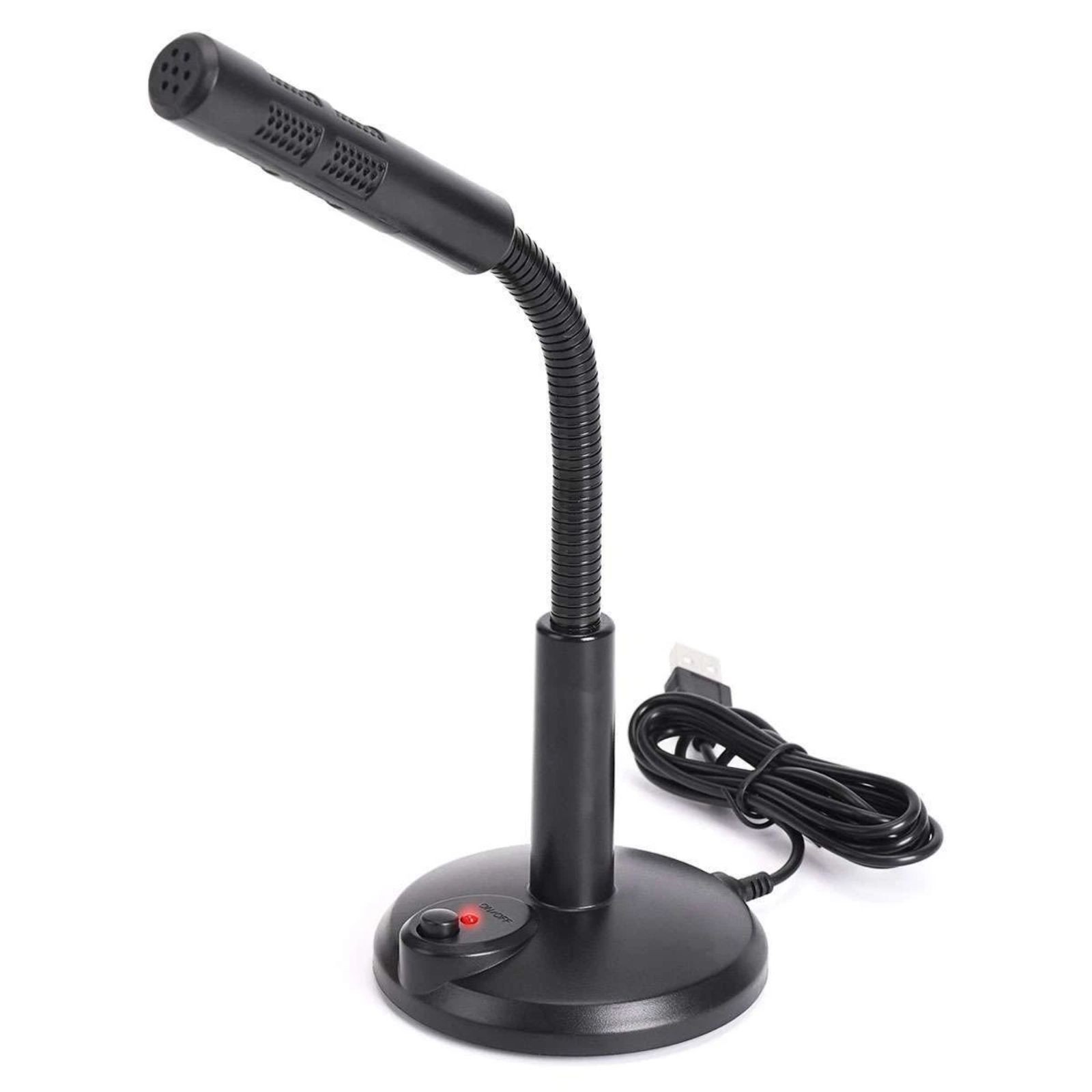 Desktop Mini Condenser Microphone USB Computer Mic Recording For Laptop PC