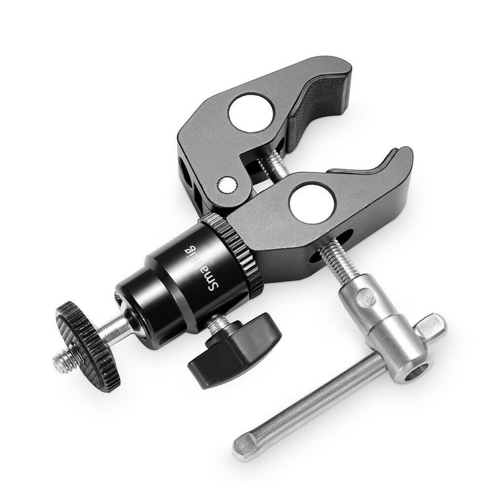 SmallRig Super Clamp Mount Adjustable Camera Mount Clamp w/ 1/4" Screw Ball Head