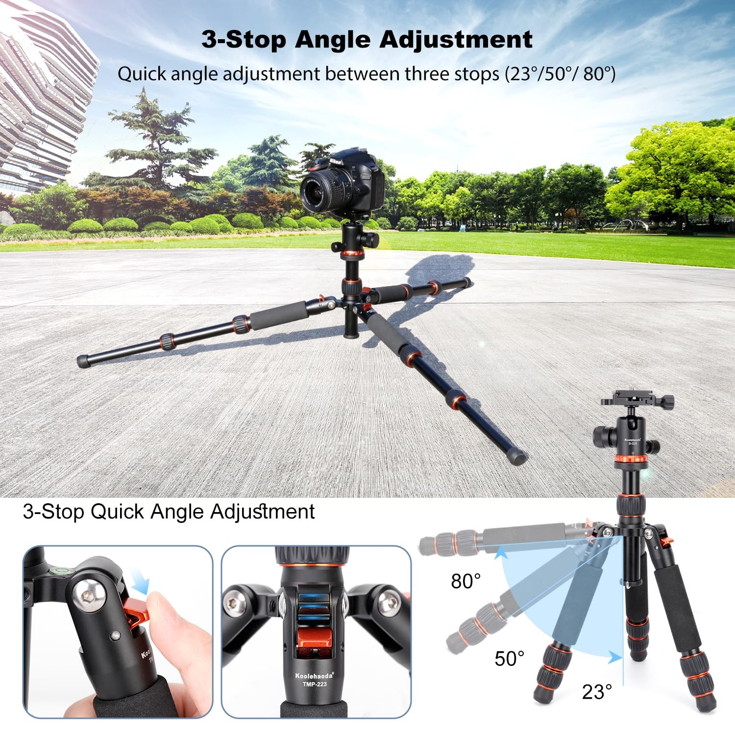Mini Tabletop Tripod With 360 Ball Head Aluminum Portable Camera Stand Adjust...