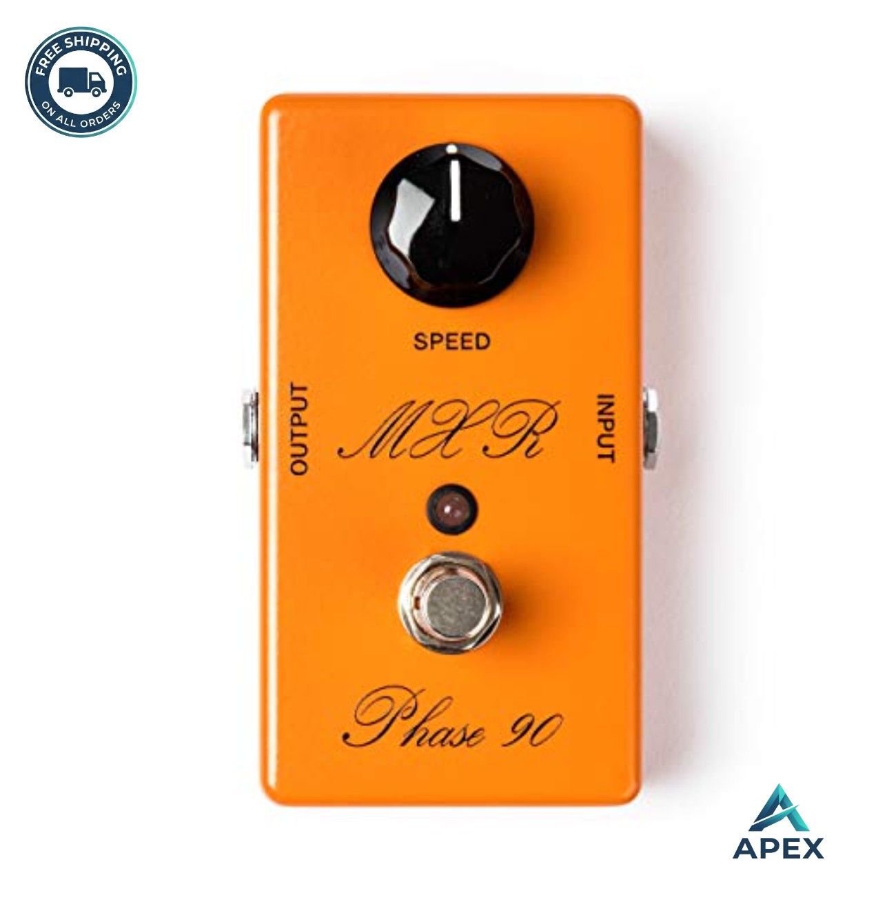 Analog Phaser Guitar Effects Pedal Orange 9V Script Logo Phase 90 1/4 Inch Audio
