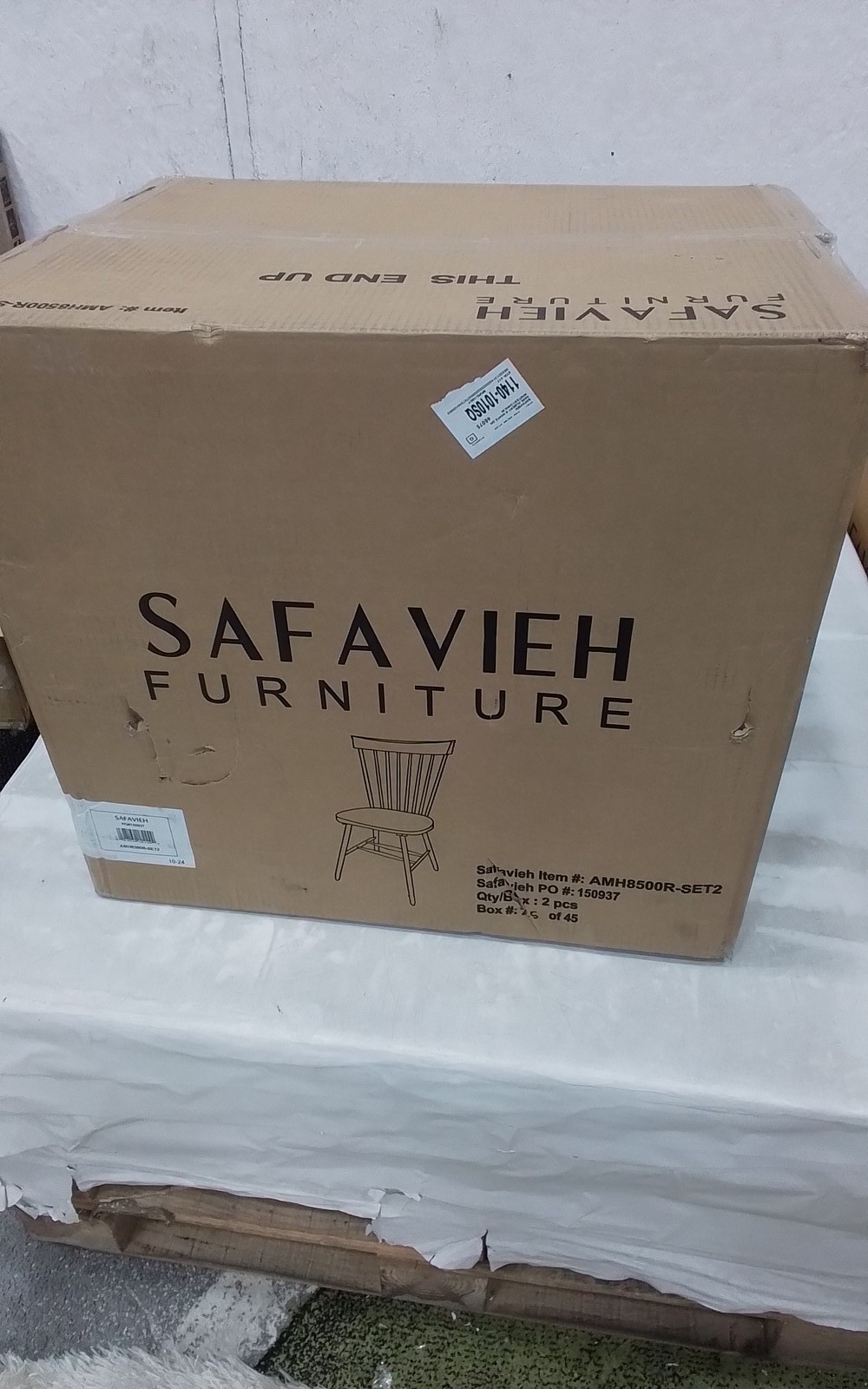 Safavieh PARKER SPINDEL SIDE CHAIR, Reduced Price 2172772853 AMH8500R-SET2