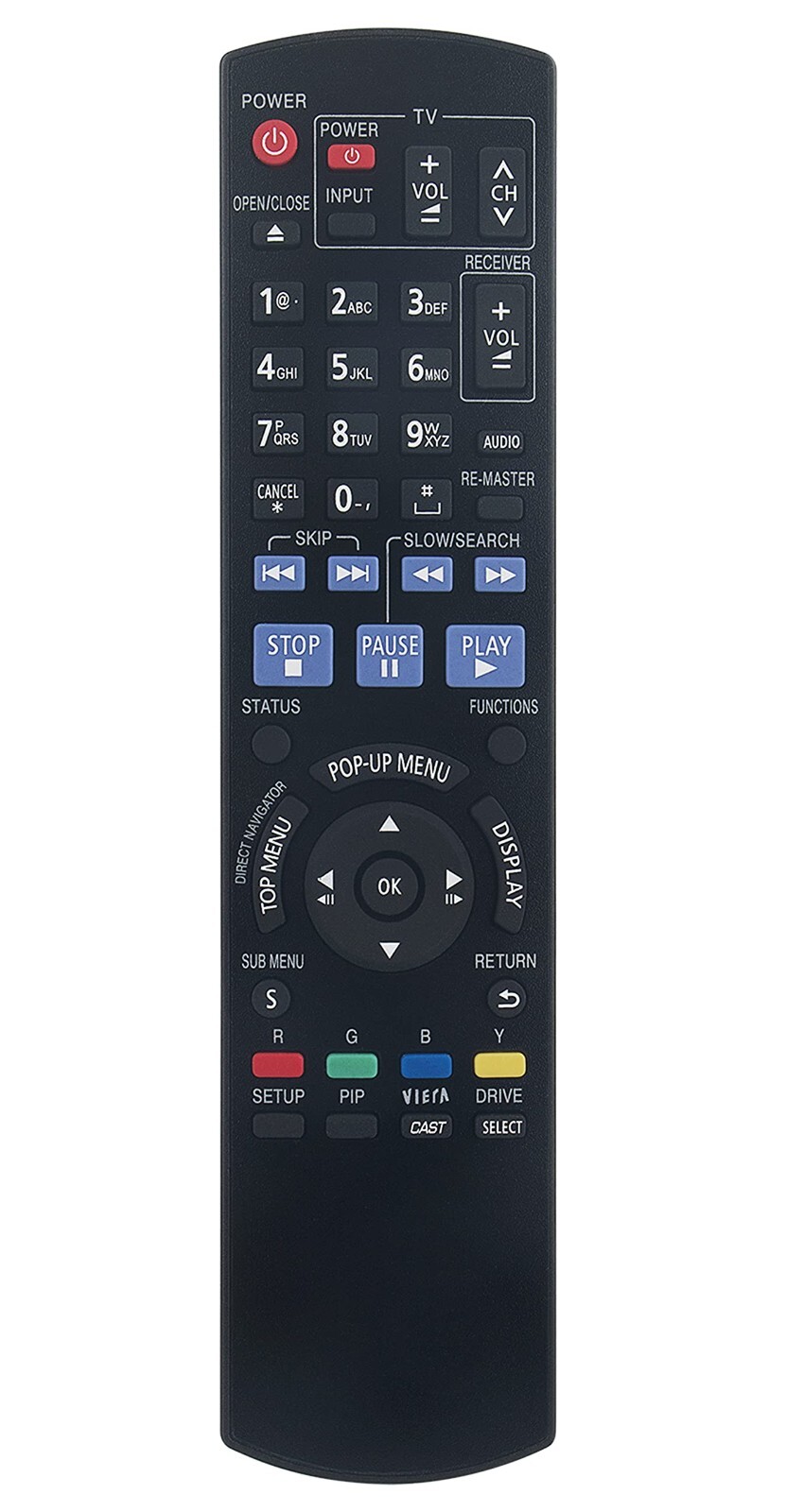 N2QAYB000378 Replaced Remote for Panasonic Blu-ray Disc Player DMP-BD80 DMP-BD35