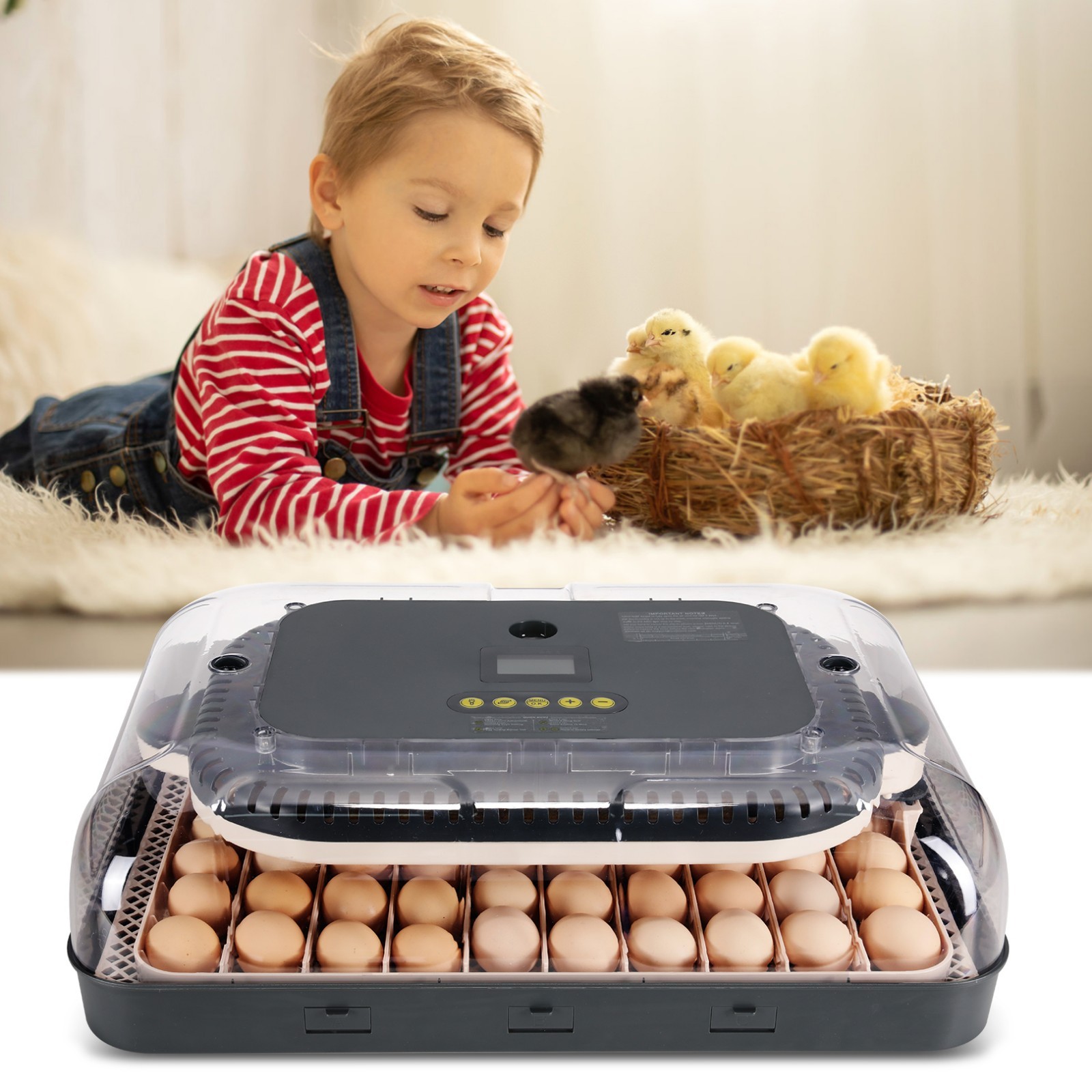 70Egg Incubator Fully Automatic Poultry Hatcher with Digital Temperature Control