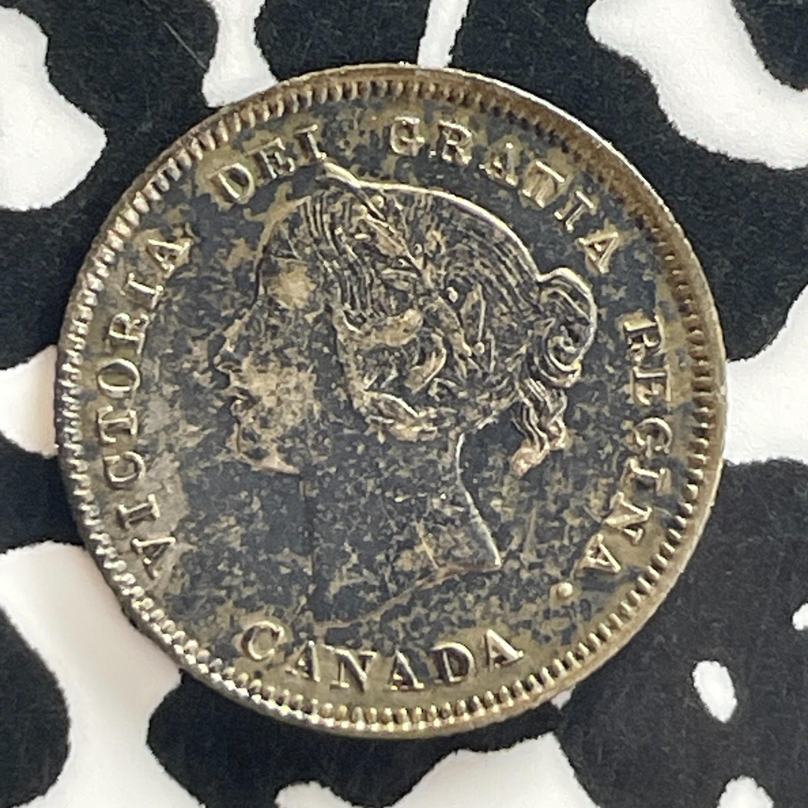 1900 Canada 5 Cents Lot#T7702 Silver! Nice!