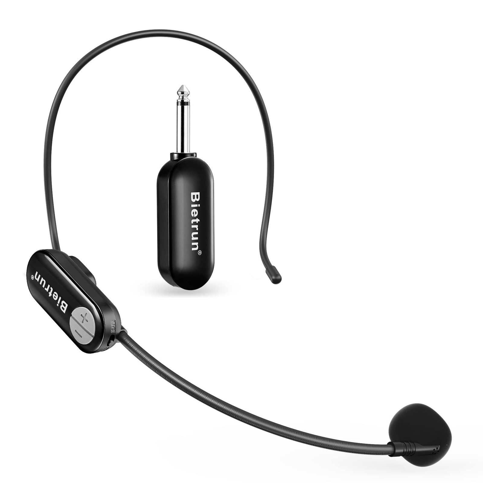 Wireless Microphone Headset with 1/4''Plug, 165ft Range, UHF Wireless Headset...