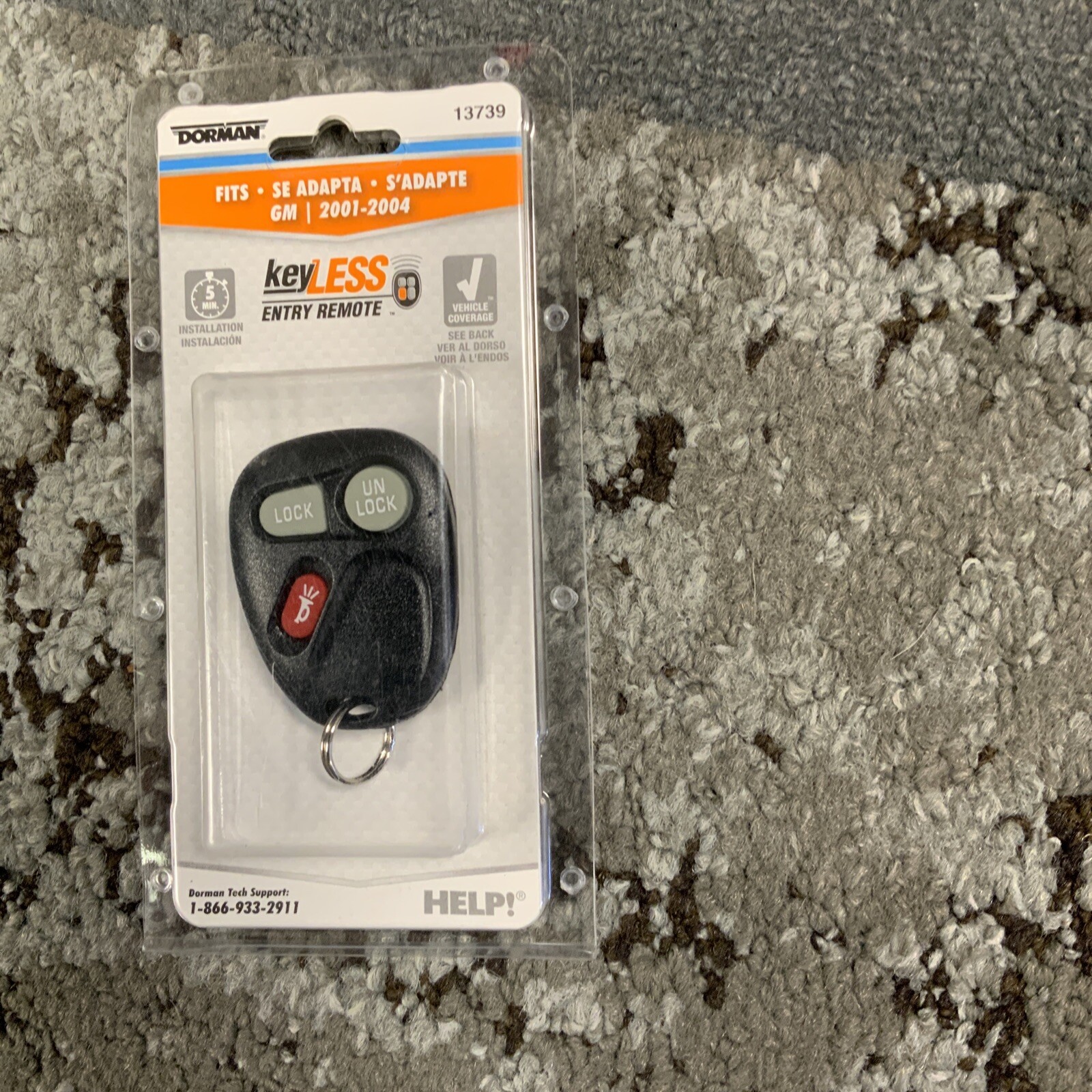 NEW DORMAN 13739 HELP! KEYLESS ENTRY REMOTE FOB 2001 2004 SELECT GM SILVERADO