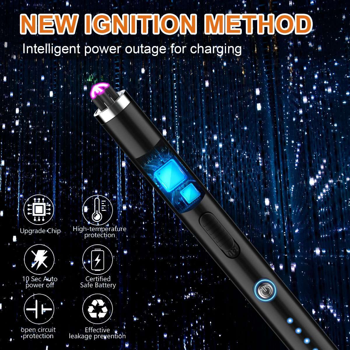 Electric Double Arc Lighter Flexible Neck USB Rechargeable Candles BBQ Windproof