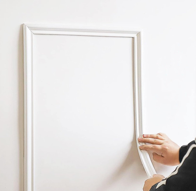 Moldura autoadhesiva para pared, fácil de instalar, decoración y protección, 3 m