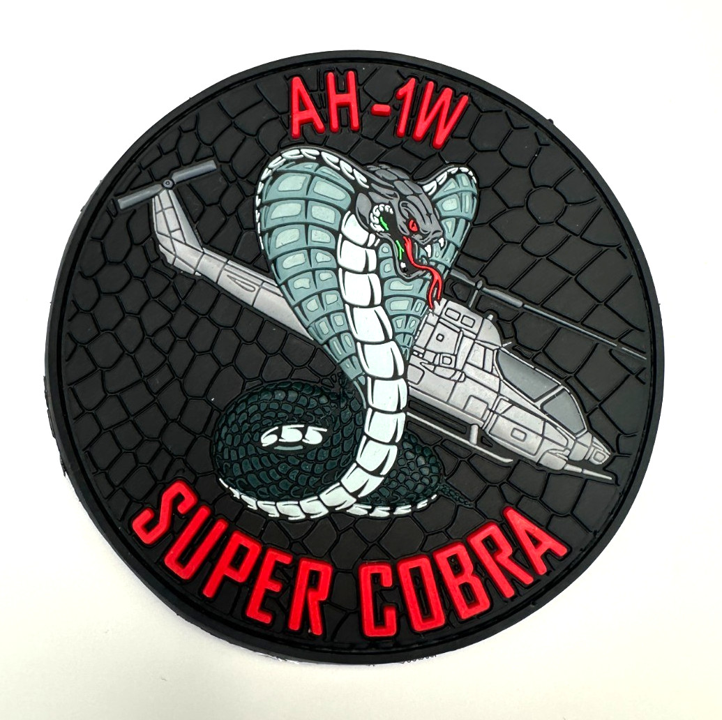 AH-1W SUPER COBRA HELICOPTER -NAVY-HIGH QUALITY PVC PATCH