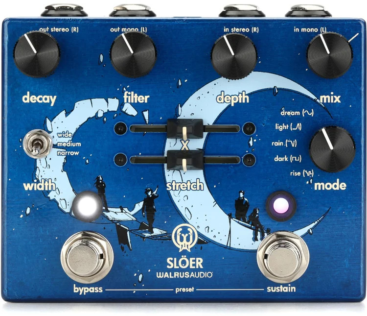 Walrus Audio Slöer Stereo Ambient Reverb Pedal - Blue