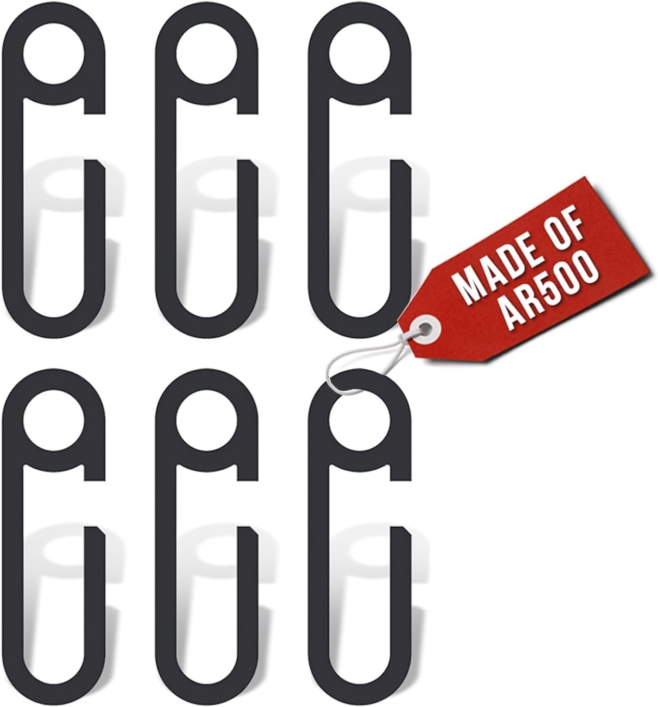Atflbox 6 x AR500 Steel Target Hooks AR500 Steel Hanger Kit for 1 Inch EMT Condu