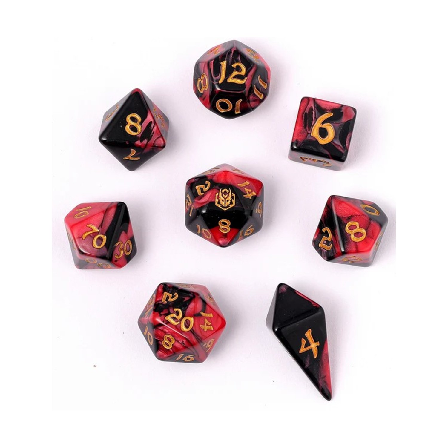 HYMGHO Polymer Dice Sets Poly Set - Blood Pact (8) New