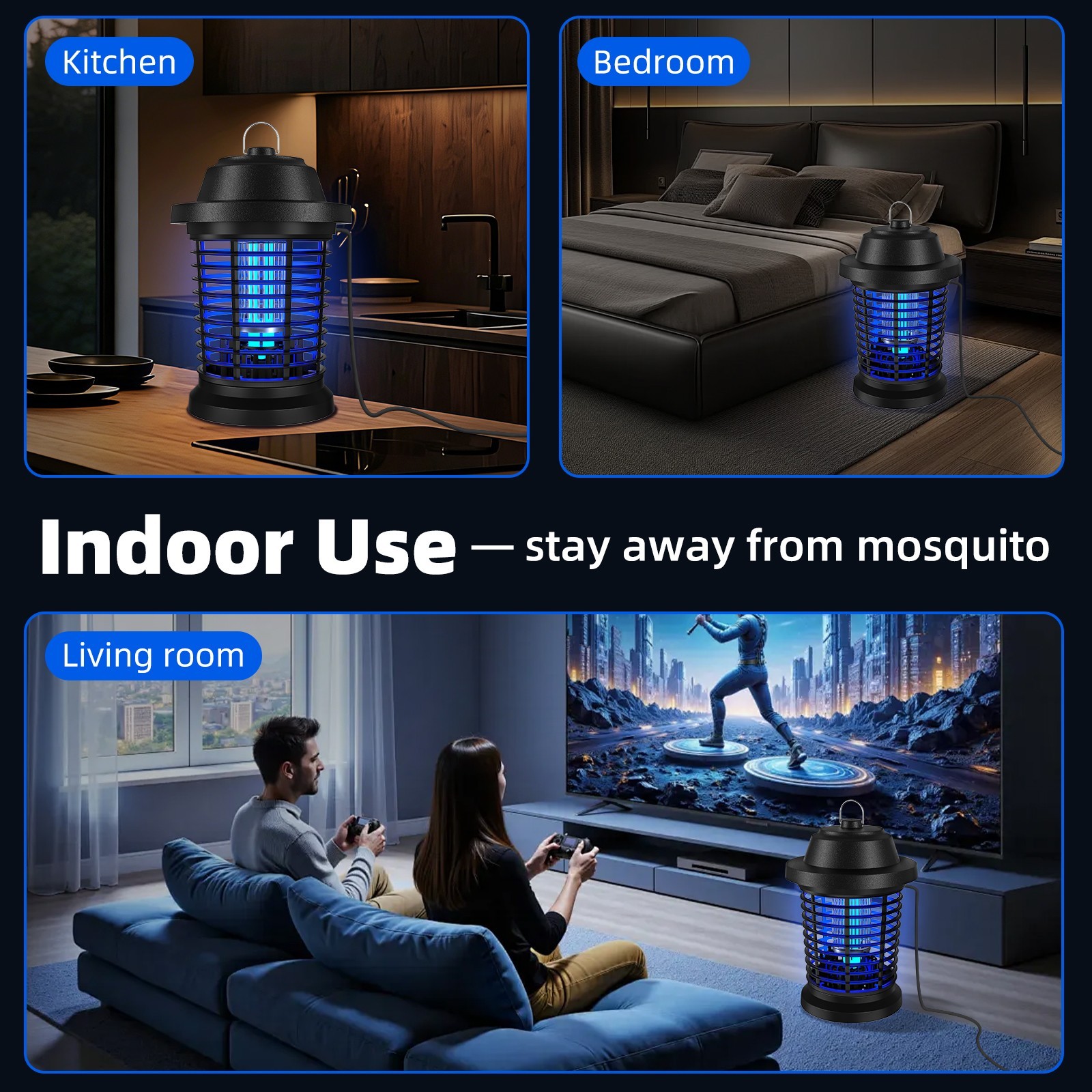 Bug Zapper, Mosquito Zapper Fly Trap Mosquito Killer Lamp Electronic Bug Zapper