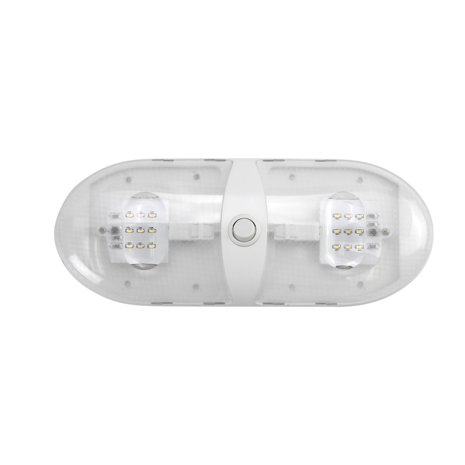 NEW RV LED Double Dome Interior Ceiling Light Boat Camper Trailer