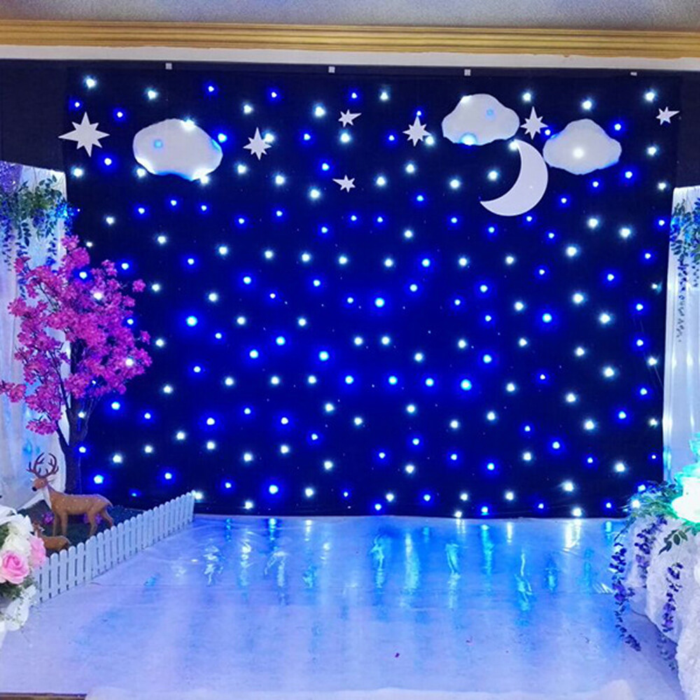 20x10FT DMX512 LED Star Stage Backdrop Curtain Background Starry Sky +Controller