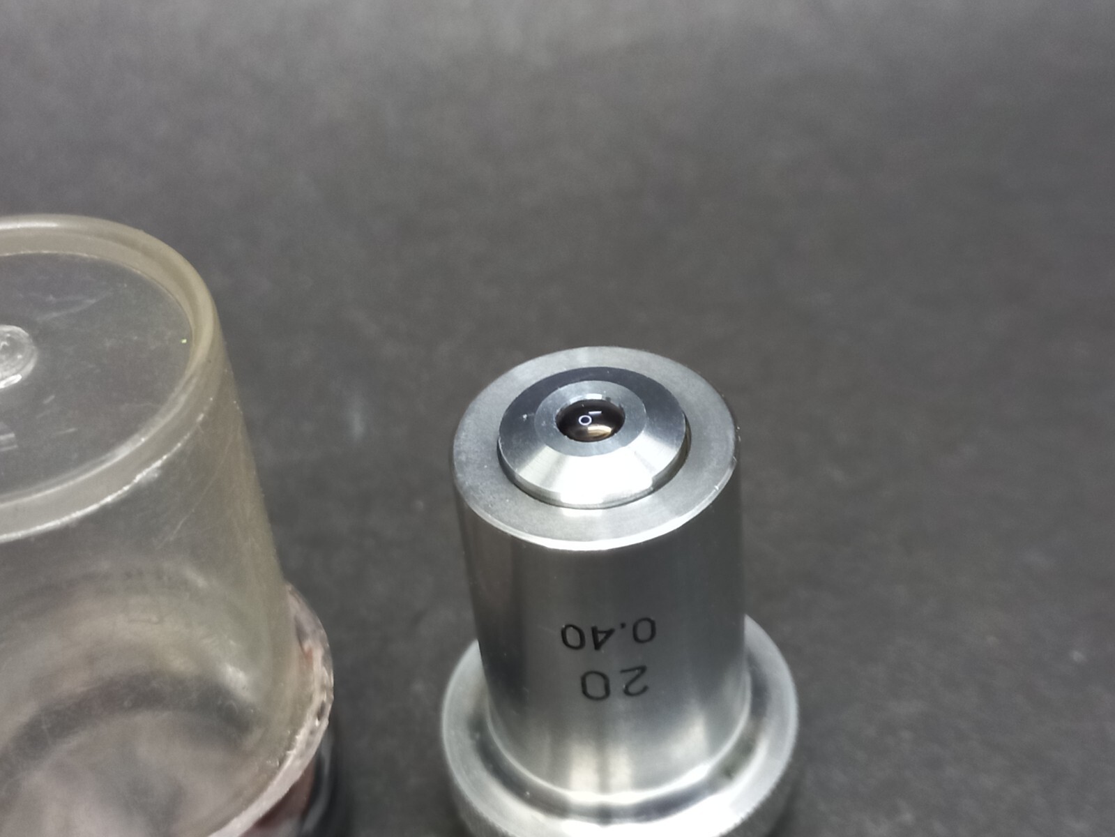 Soviet Vintage Microscope Lens LOMO 20/0,40, USSR Microscope Accessories