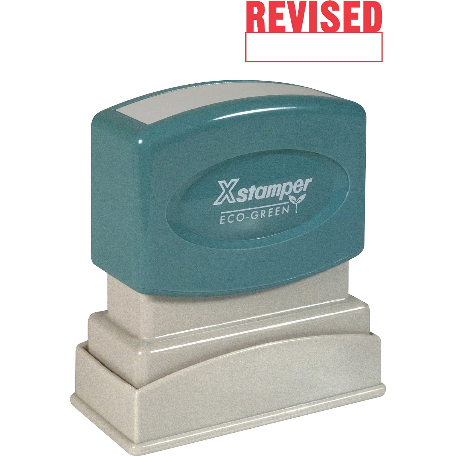 Red Ink OneColor Title Message Stamp Revised PreInked ReInkable Tool 1219