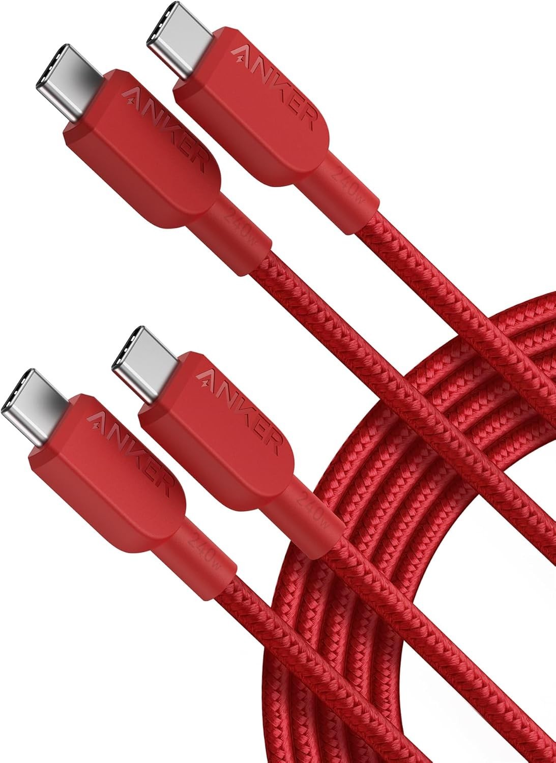 Anker USB C to USB C Cable(2Pack,10Ft),240W USB C Charger Cord Fast Charge for I