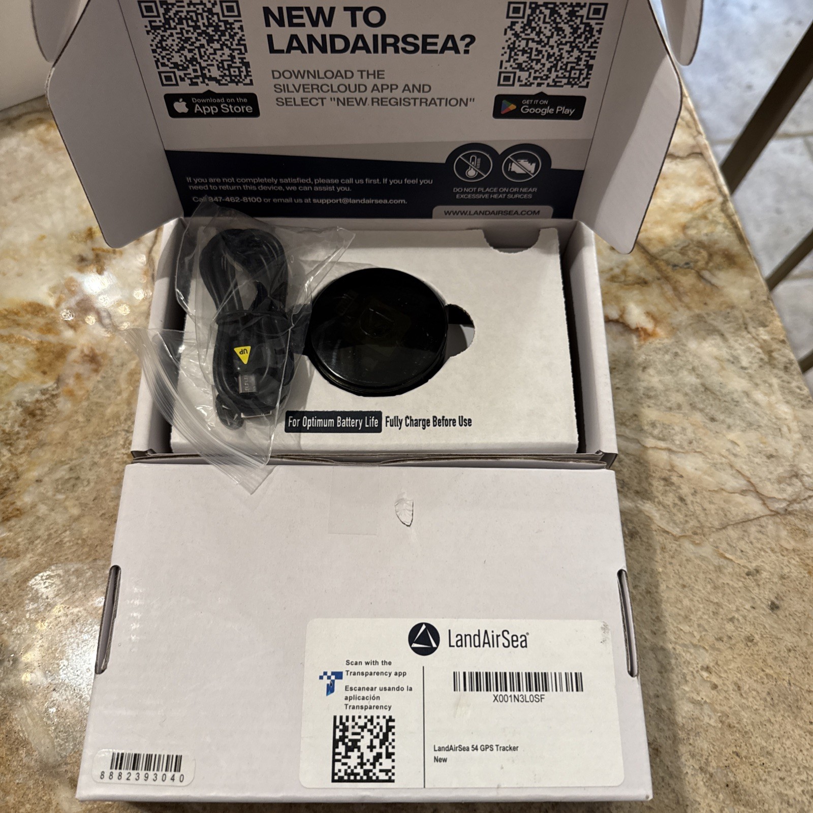 Lot of 2 LandAirSea 54 GPS Tracker - USA Manufactured, Waterproof Magnet Mount