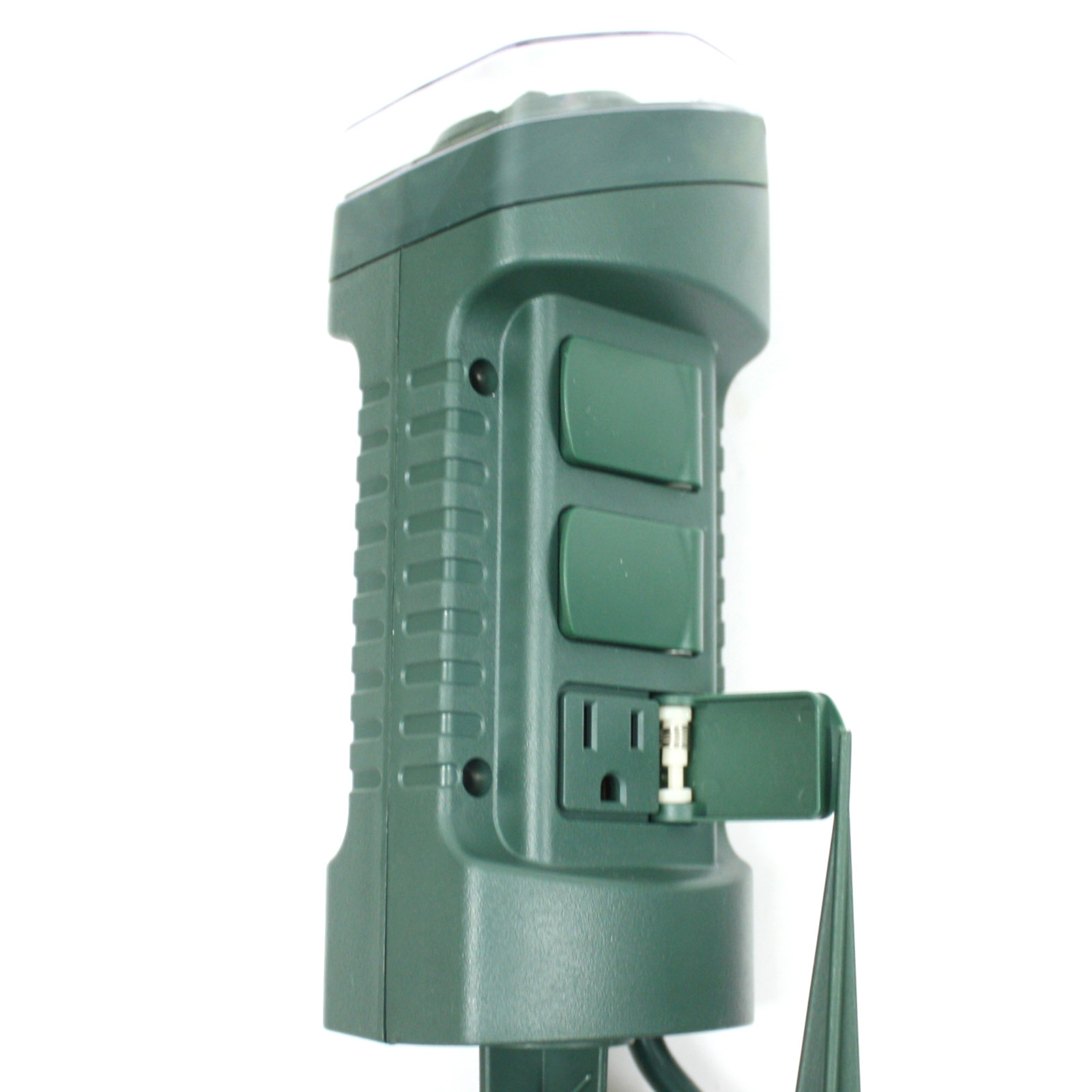 6 Outlet UL LISTED Outdoor Yard Grounded Power Stake Timer DawnDust Light Sensor