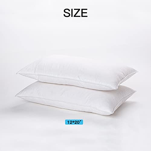 14"x24" Pillow Inserts Soft Feather Pillow Set of 2 14×24inches（Pack of 2）