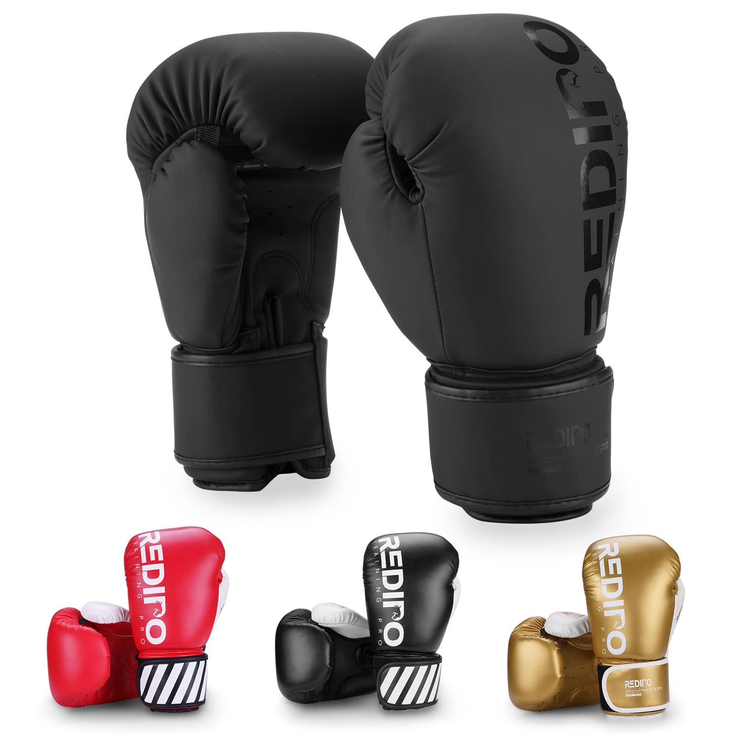 Boxing Gloves for Men & Women, Leather Sparring Heavy Bag Training Gloves, Pro P