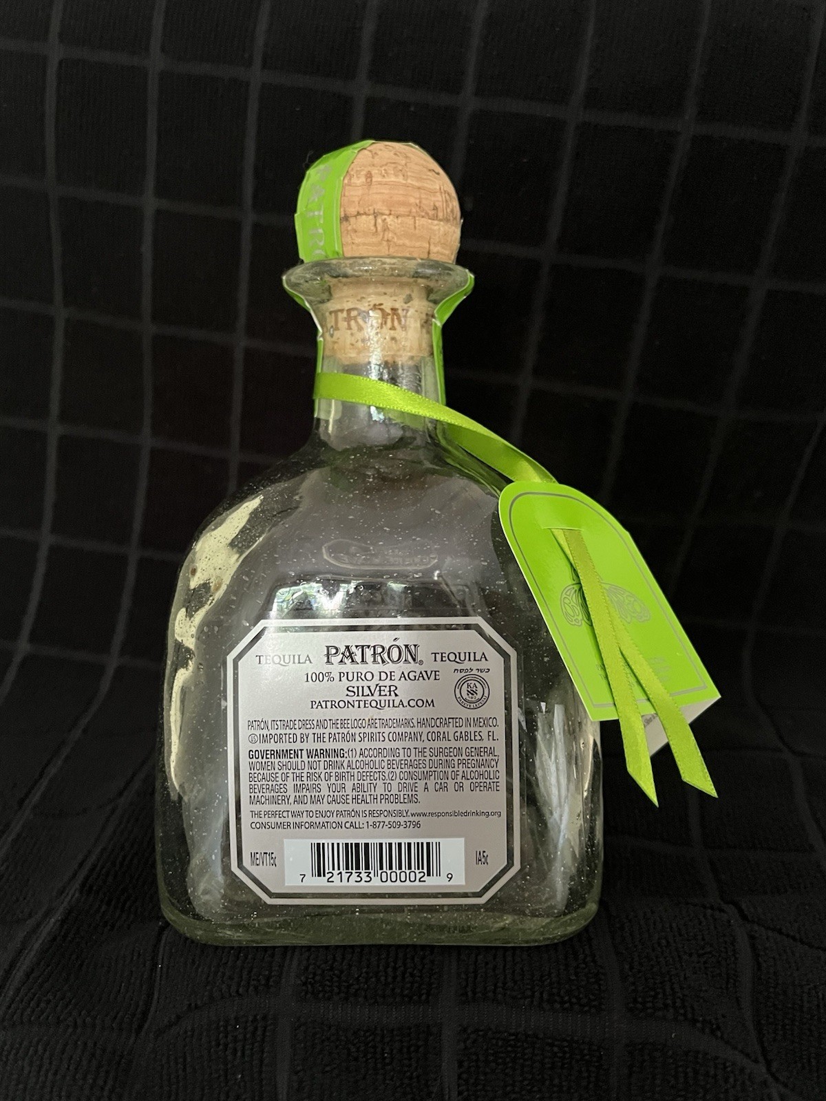 Patrón Silver Tequila 100% Agave Made in Mexico * Empty Bottle *