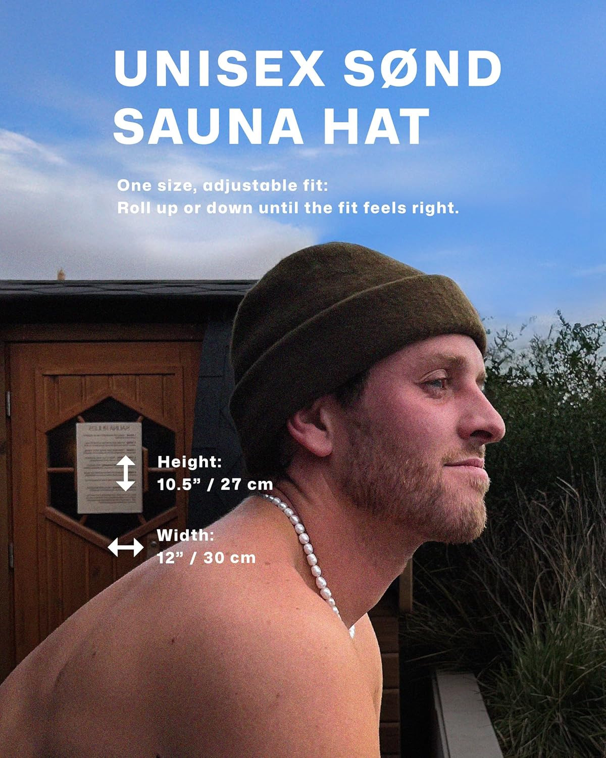 Sauna Hat Natural Merino Wool Accessory Heat Protection Eco-Friendly Lightweight
