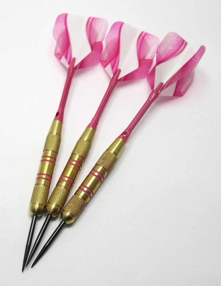 Pink Passion 22g Steel Tip Darts with Bonus Upgrade Kit + Tracking