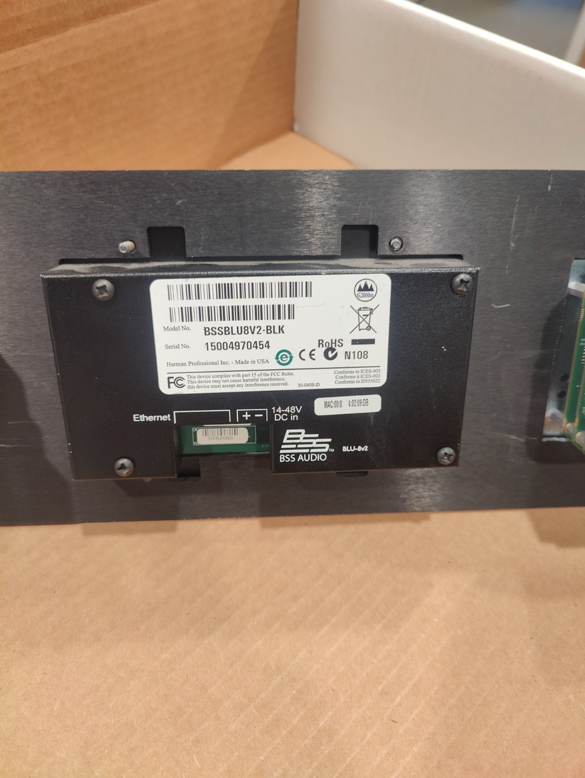 x2 EXTRON MLC Plus media switcher device and BSS Audio Rack AV controller device