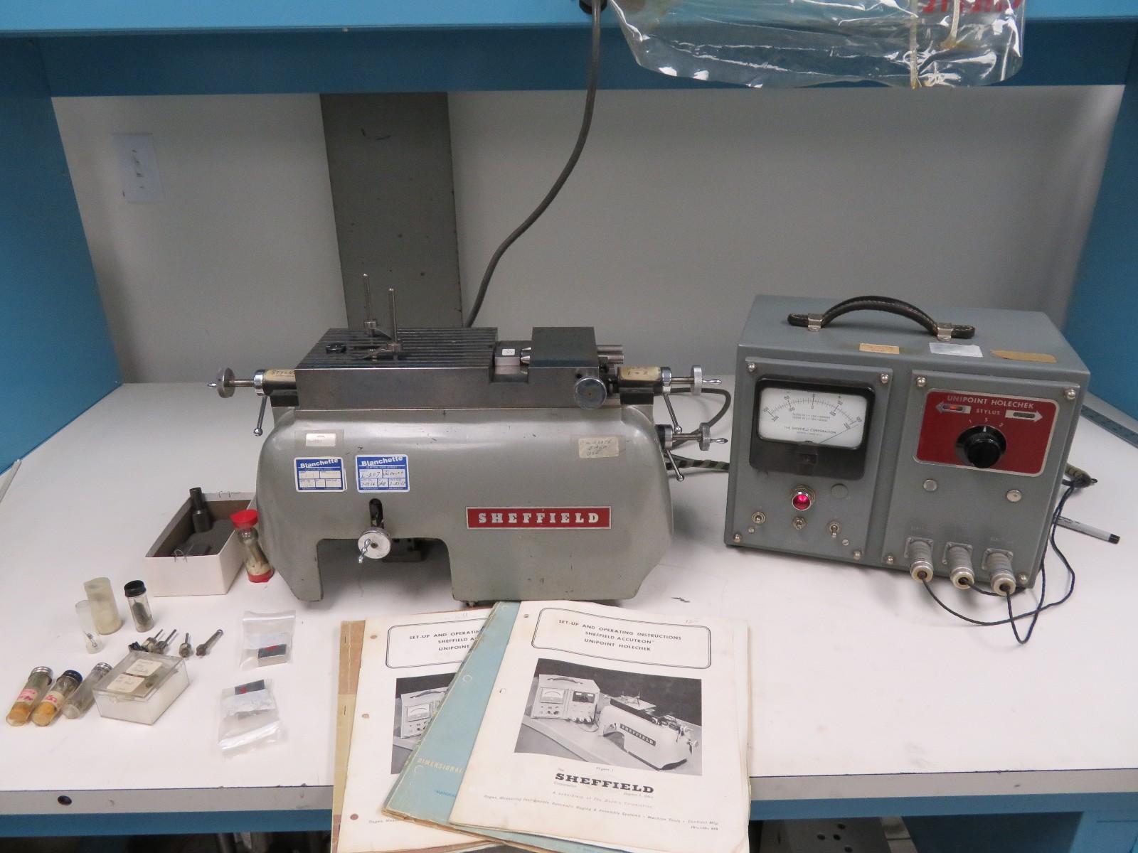 Sheffield Accutron Unipoint Holecheck (small hole calibrator) w/ tips - BG-3