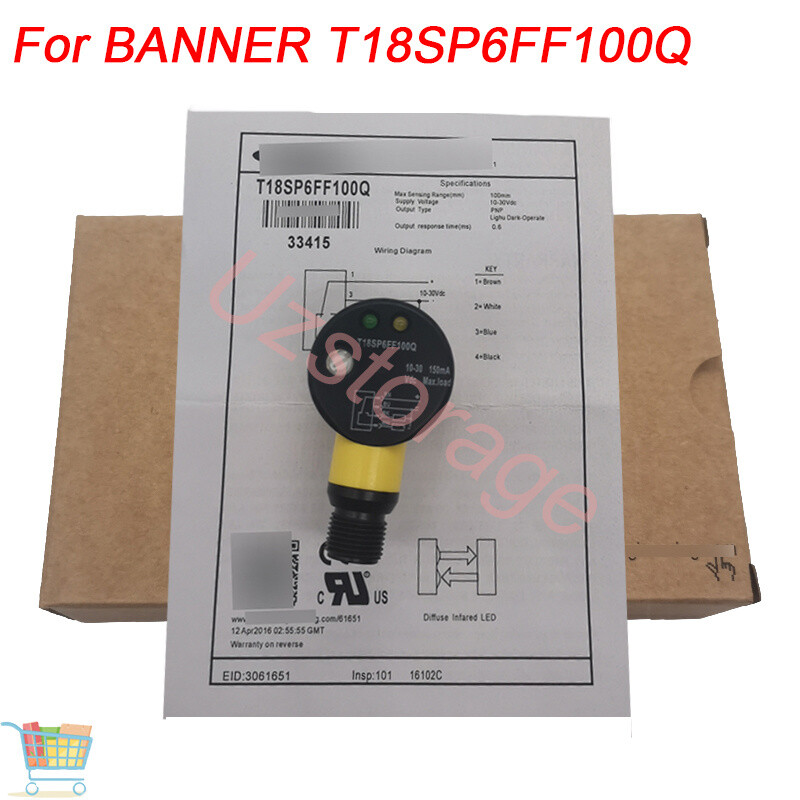 Photoelectric sensor Diffuse Switch For BANNER T18SP6FF100Q 150mA  10-30VDC