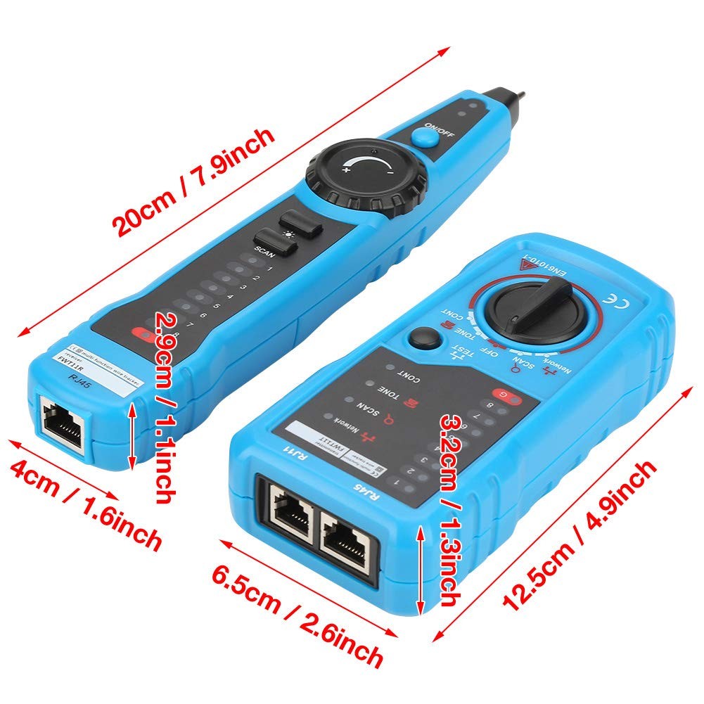 Cable Tracker, FWT11 RJ11 RJ45 Cable Tester Line Finder Multifunction Cable...