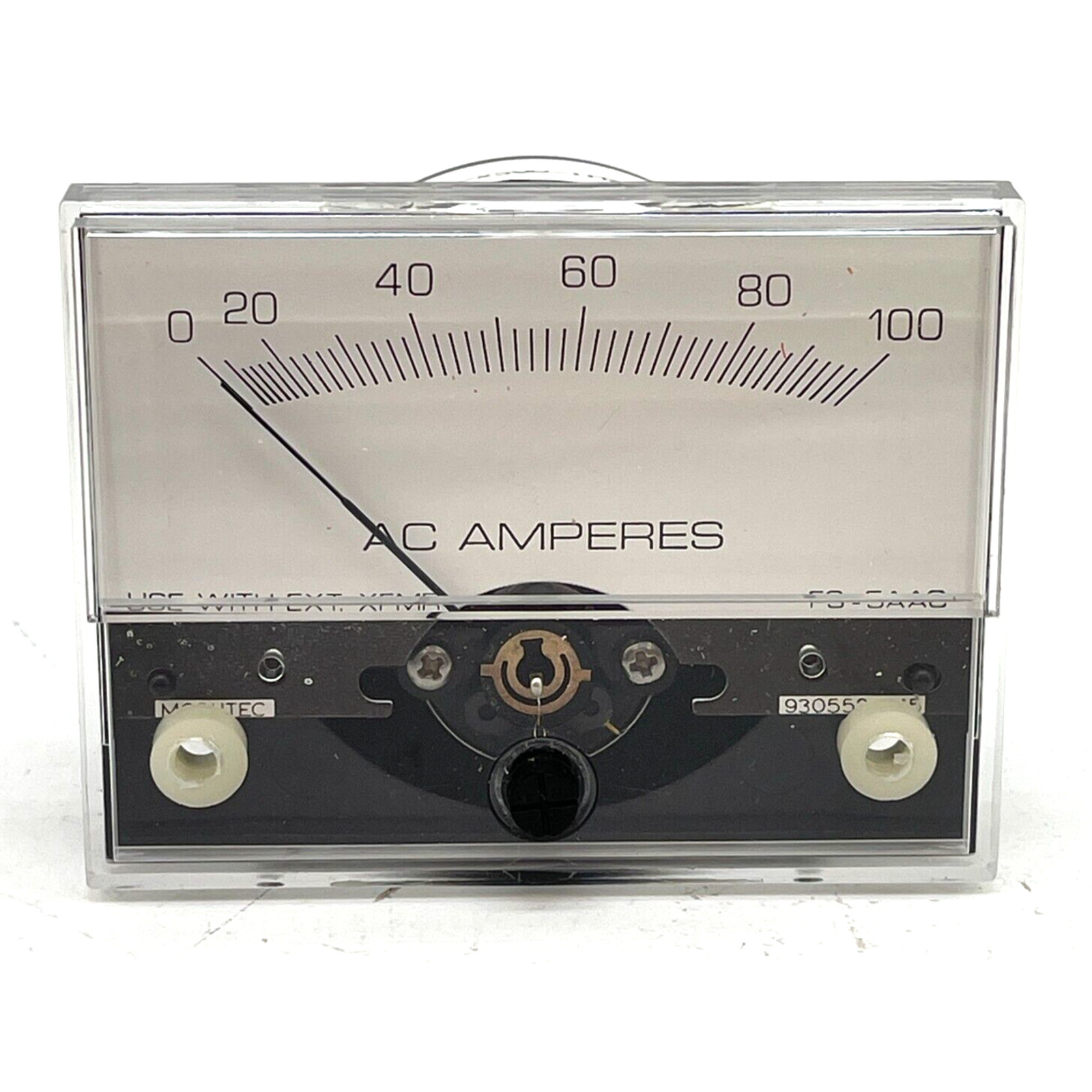 M2W1-AACX-100-B 0-100 AC Amperes Analog Panel Meter Modutec Jewell Instruments