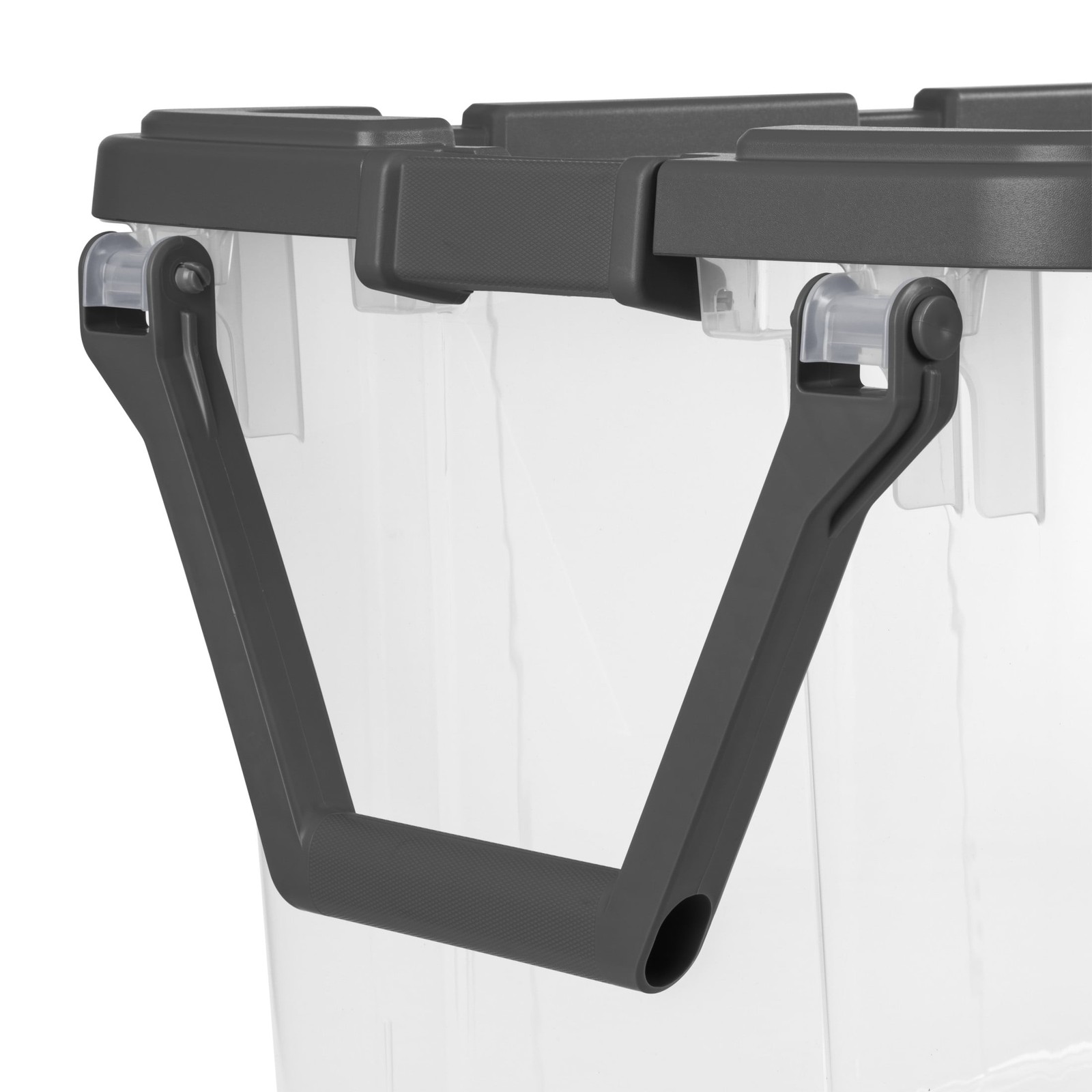 (2 pack 160 Quart Extra-Large Wheeled Storage Bin Clear Storage Container W/