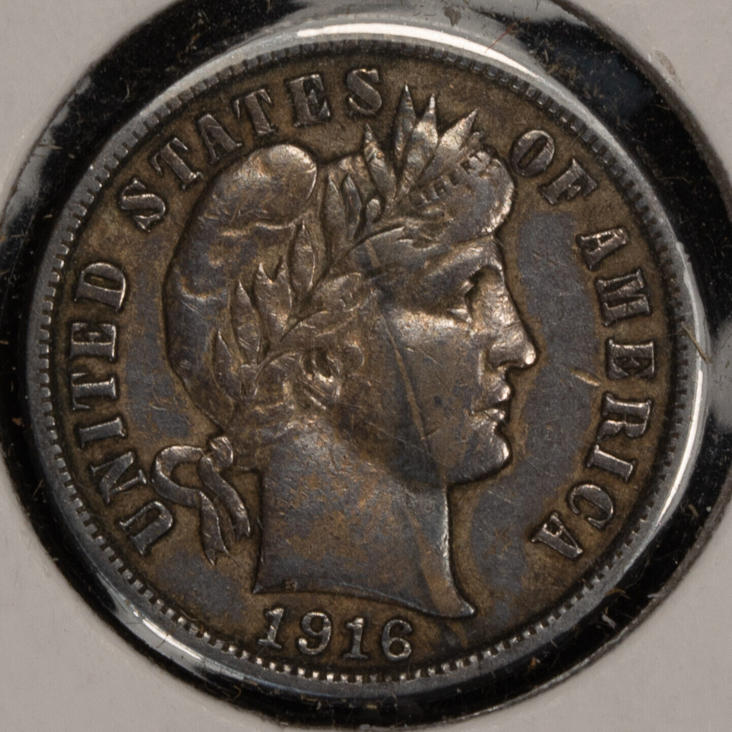 1916 10c Barber Silver Dime - AU Details - Value Coin - SKU-T4070