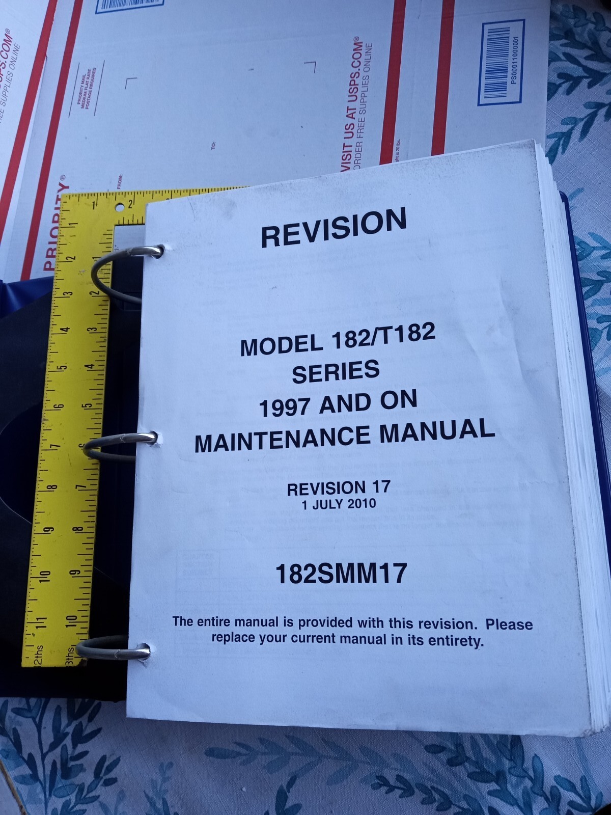 1997 & On Cessna 182 and T182 Service Manual FACTORY ORIGINAL AIRCRAFT AVIATION