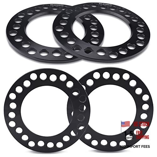 4pcs Black Forged 8x6.5 8x165.1 8x170 8x180 Flat Wheel 8lug-8mm(0.31inch)-125mm