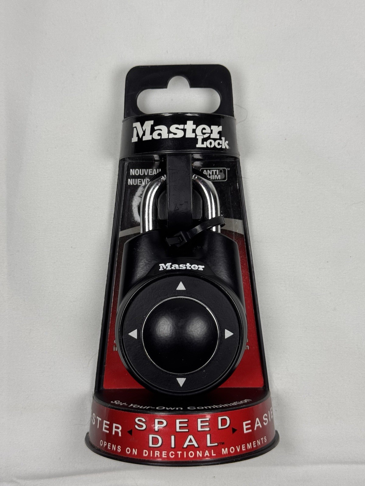 Master Lock Speed Dial Resettable Combination 1500iD Directional Movement Black