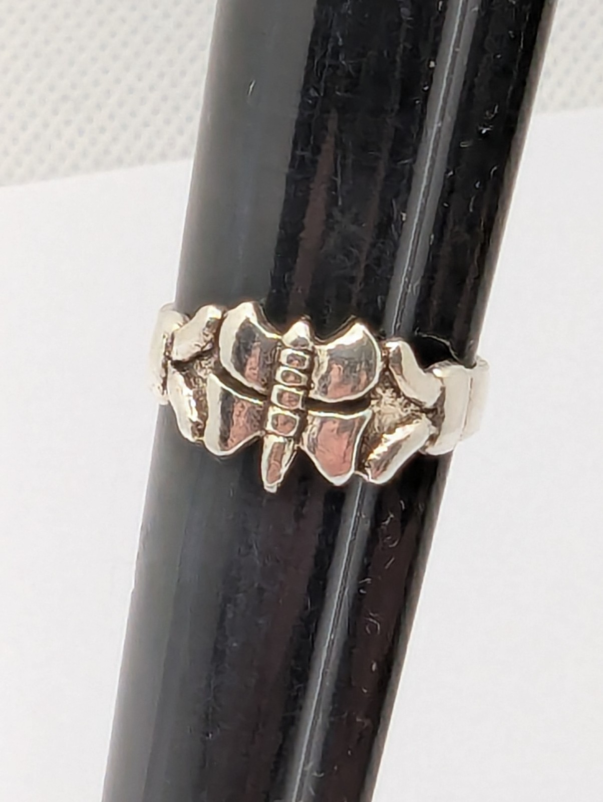 BUTTERFLY Design Sterling Silver Toe Ring. Adjustable Size. 925 Sterling Silver