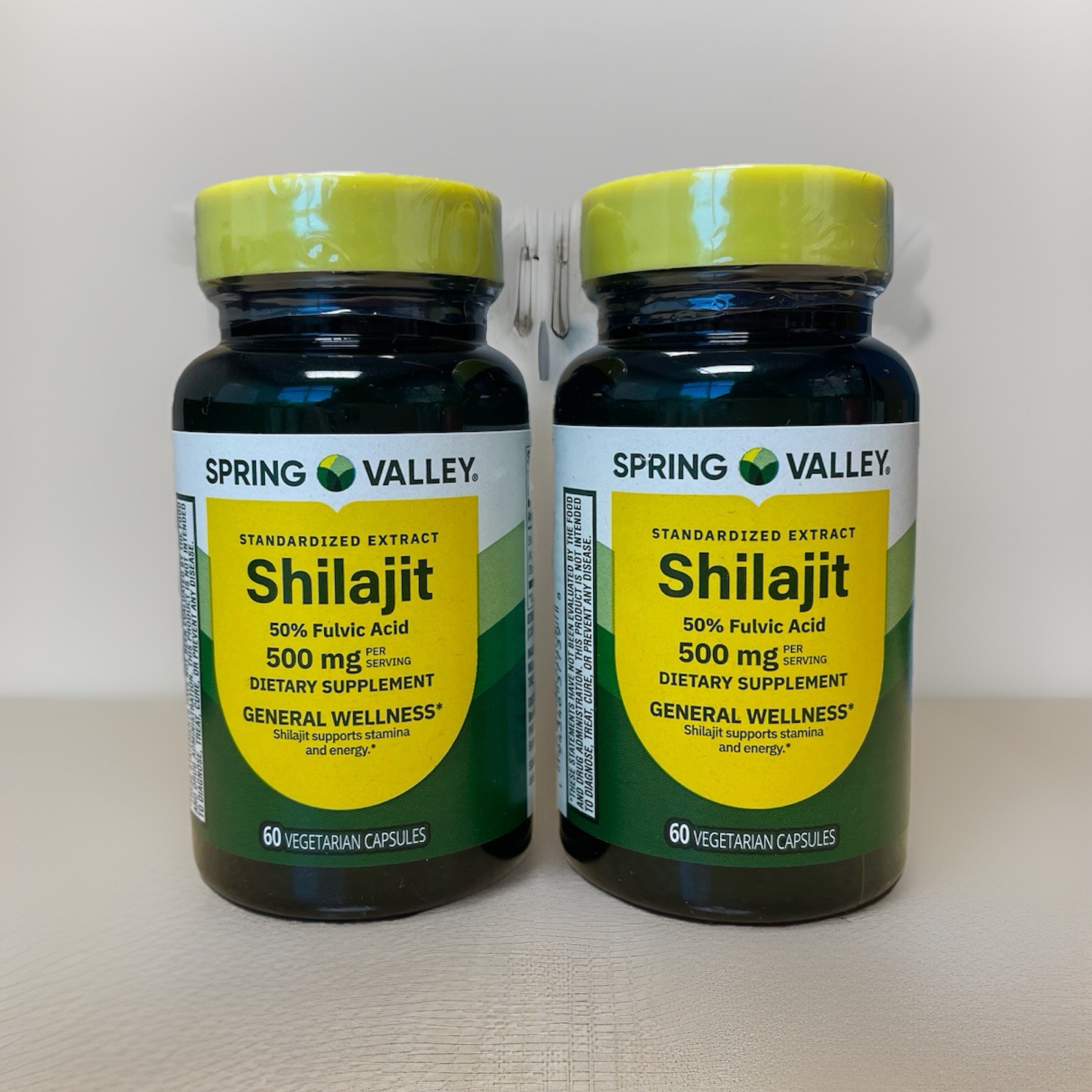 Spring Valley Shilajit Dietary Supplement 60 Veggie Caps 2 Pack Bundle