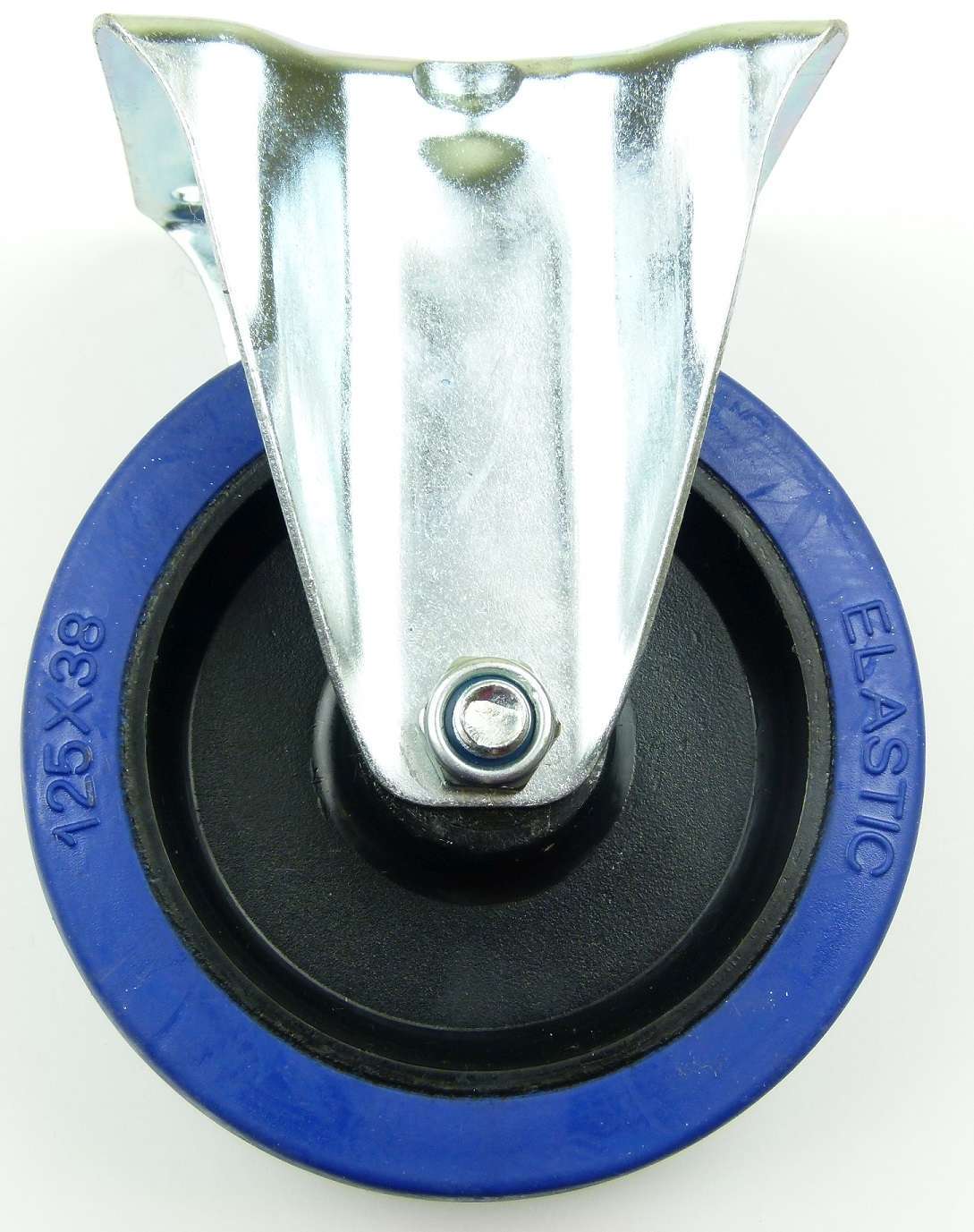 4 x 125 mm SL 200 kg/wheel blue wheels fixed castors rigid transport castors wheels